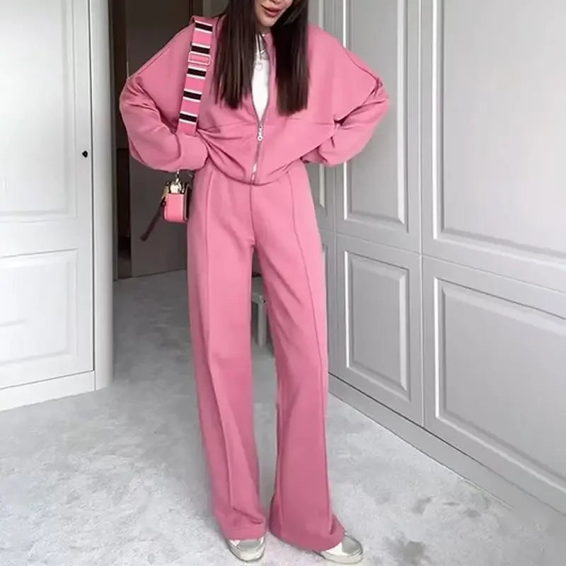 Conjunto Naomi™ em Moletom Premium com Jaqueta Zíper