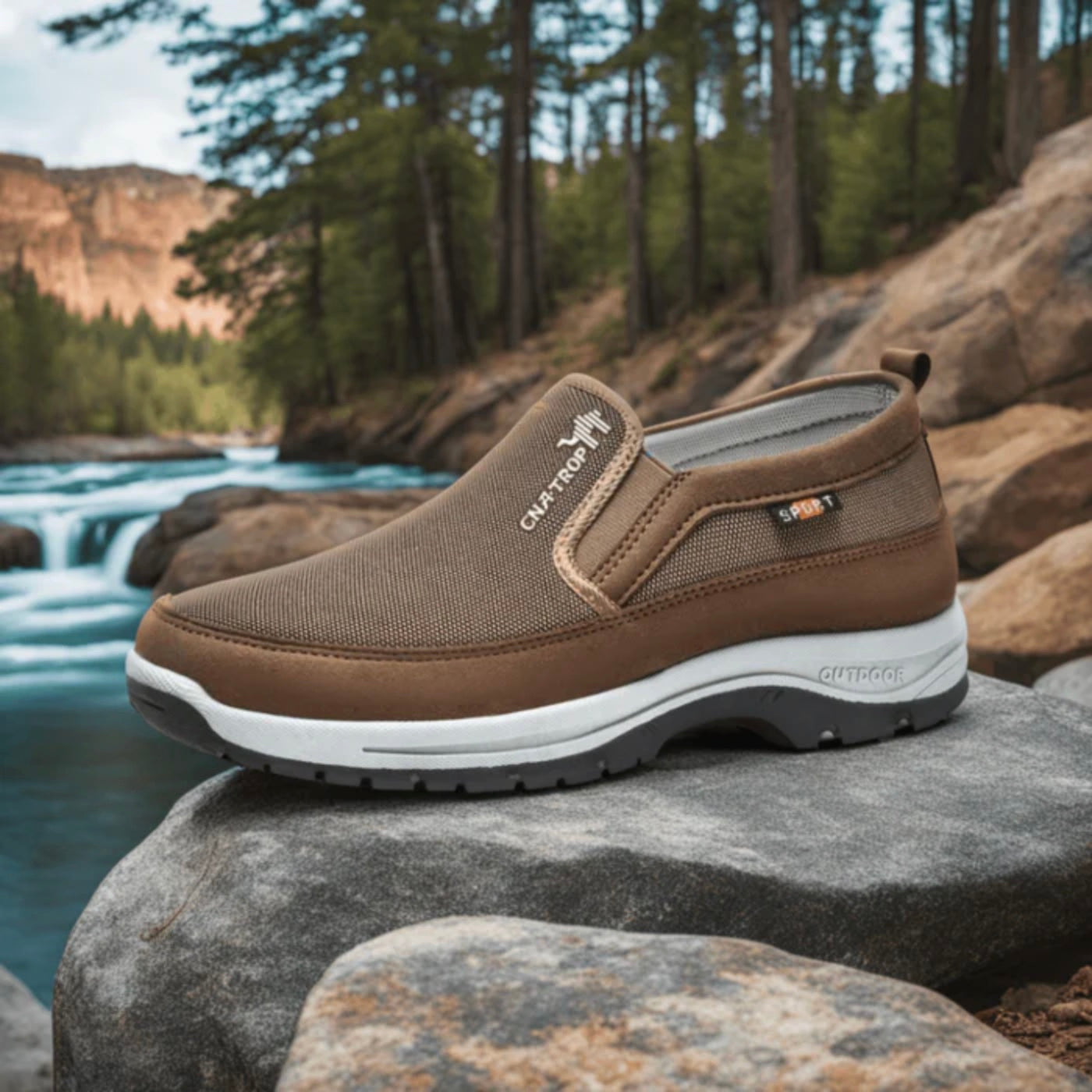 Tênis ortopédico Comfort Titanium marrom