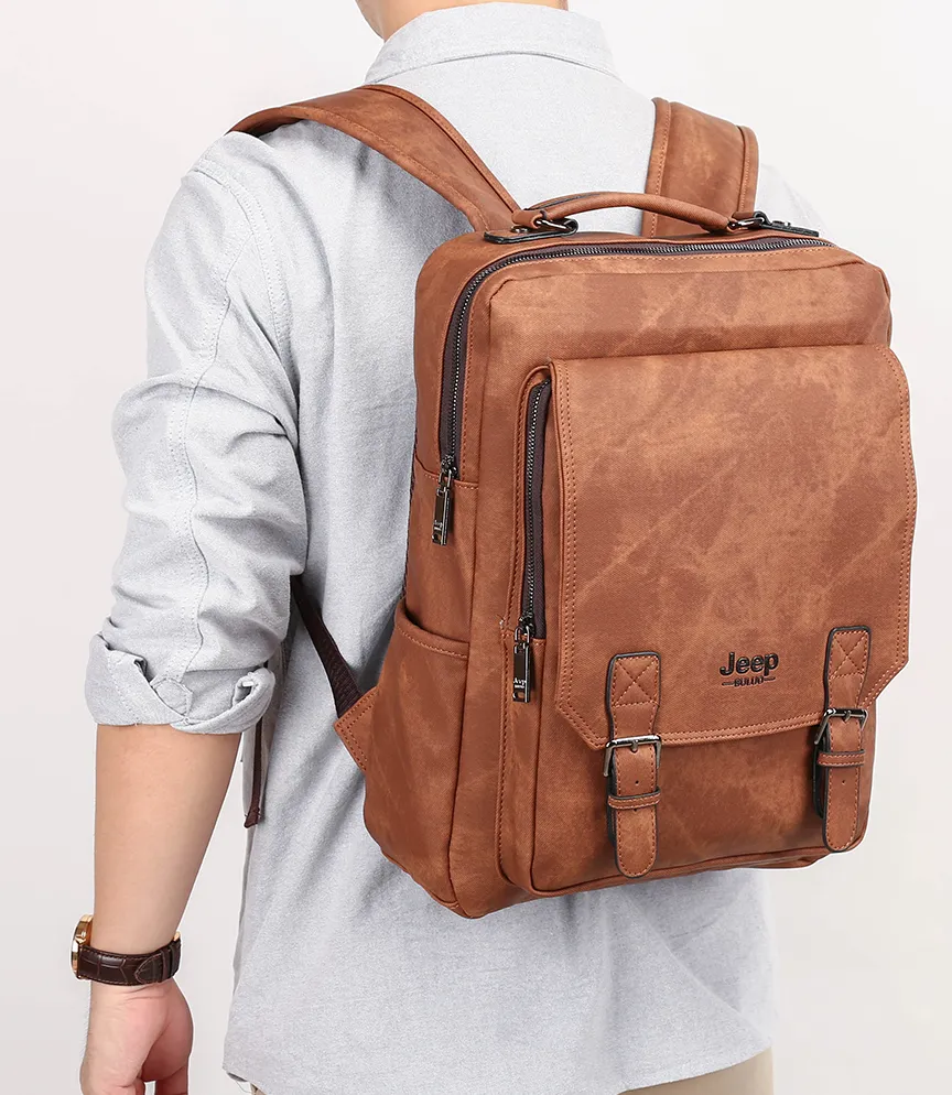 Mochila em Couro S043 Versão JeepBuluo