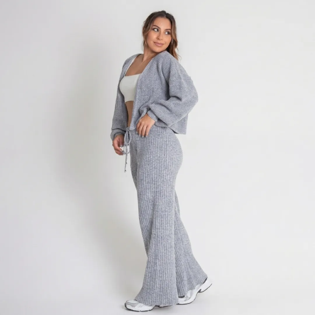 Conjunto Feminino de Tricot Mousse Canelado (Mega oferta Compre 1 e Leve 2)