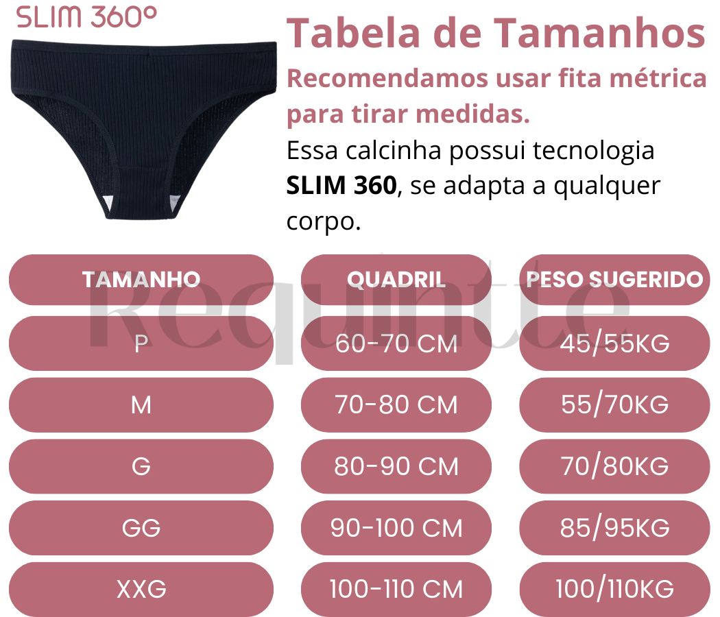 Calcinhas Santie Confort 100% em Algodão [Compre 5 Leve 10] + Frete Grátis