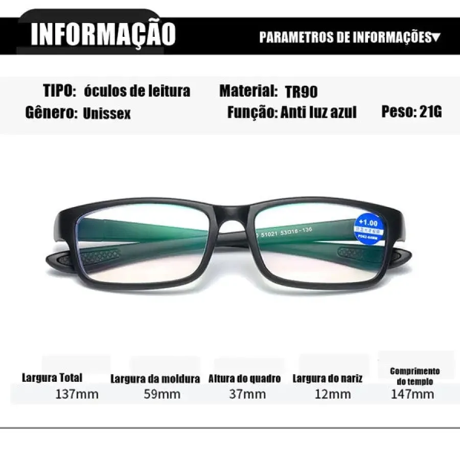 Óculos Inteligente Anti Luz Azul Compre 01 Leve 2