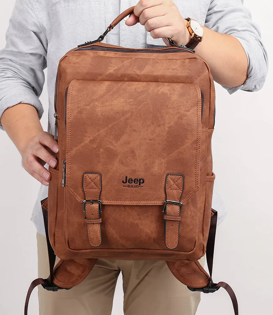 Mochila em Couro S043 Versão JeepBuluo