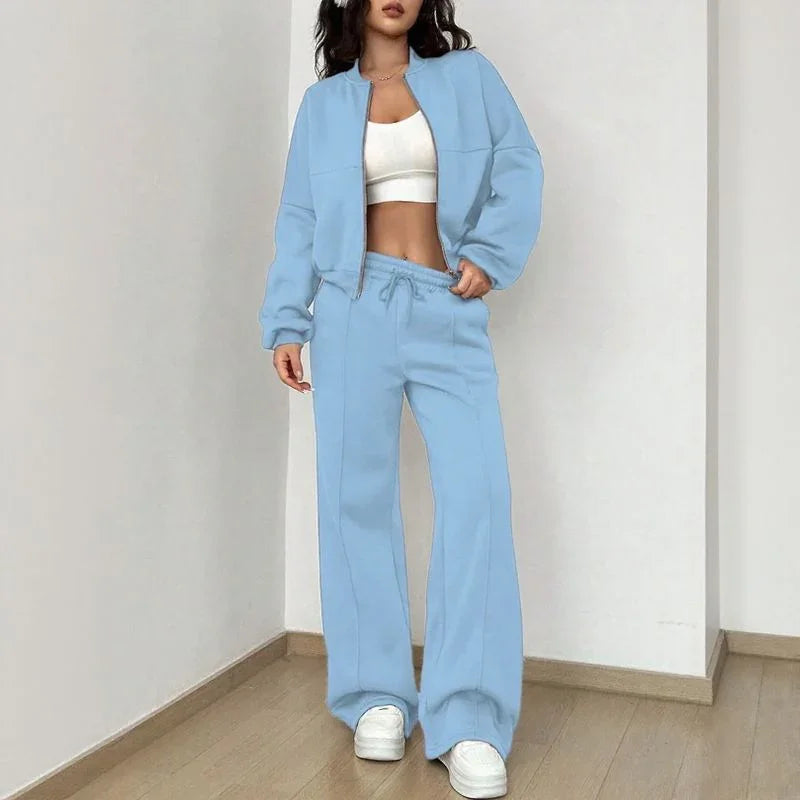 Conjunto Naomi™ em Moletom Premium com Jaqueta Zíper