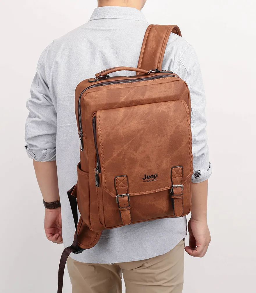 Mochila em Couro S043 Versão JeepBuluo