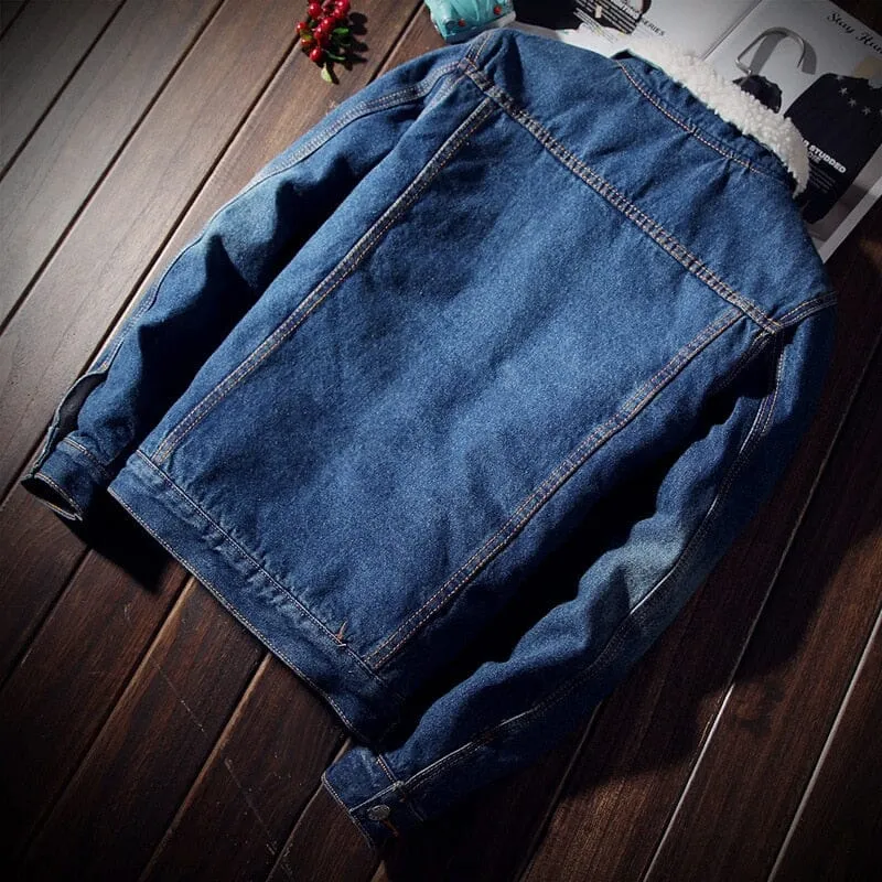 Jaqueta Jeans Masculina Forrada com Lã Comfort Denim