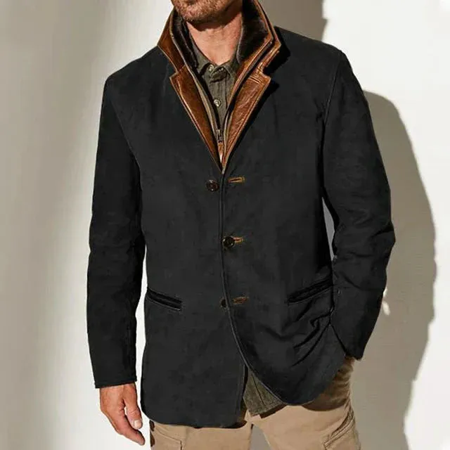 Jaqueta Masculina de Inverno em Couro Legítimo Drezzy