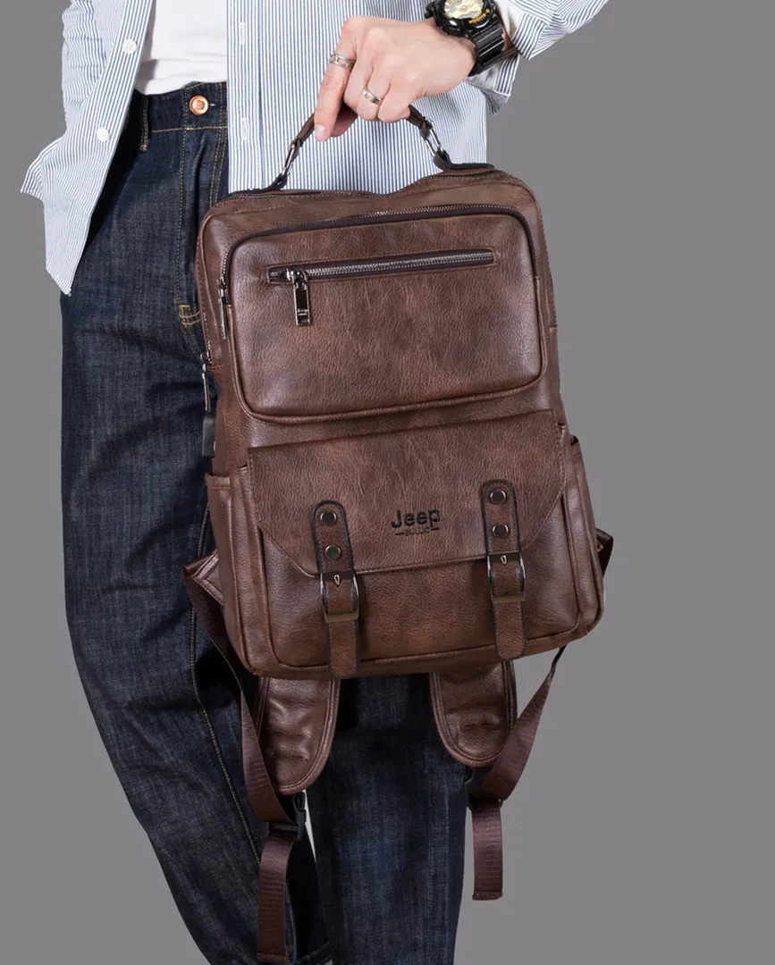 Mochila em Couro S058- Versão JeepBuluo
