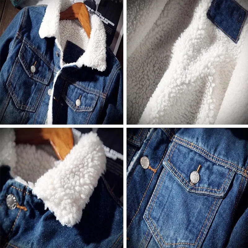 Jaqueta Jeans Masculina Forrada com Lã Comfort Denim