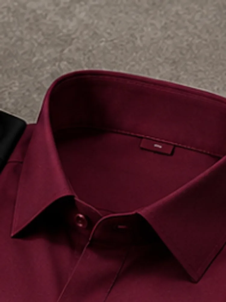 Camisa vinho em seda gelada